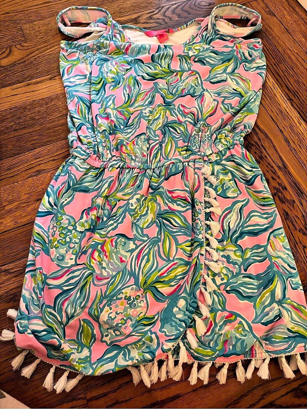 Lilly Pulitzer Jarrett Romper Pink & Green Size Small